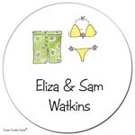 Sugar Cookie Gift Stickers - Bathing Suits
